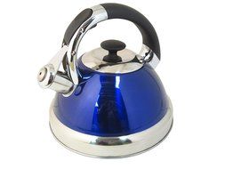 Native Spring 3-Quart Whistling Stainless Steel Tea Kettle Excellent for your Favorite Drink - Blue N6