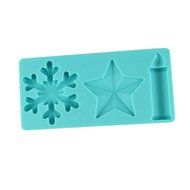 "3D Snowflake Star Candle Silicone Mold Chocolate Mould Decorating Tool" shopping