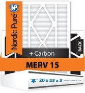 Nordic Pure 20x25x5ABM15+C-1 Merv 15 Plus Carbon Air Bear Replacement
