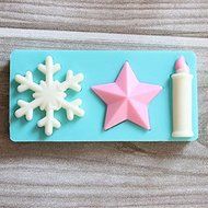 "3D Snowflake Star Candle Silicone Mold Chocolate Mould Decorating Tool" shopping N2