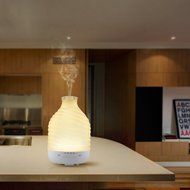 Aiho Deik Essential Oil Diffuser, 200ml Glass Cover Aroma Humidifier Whisper Quiet 4 Timer Modes &amp; 7 Color LED... N6