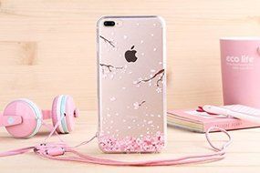 iPhone 7 Plus [5.5''] Case, JIAMY 3D Cherry Leaf Falling Print Cover Vogue Crystal Back Unique Ultraslim Thin...