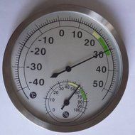 5" Dial Thermometer Hygrometer Stainless Steel Case Indoor Outdoor Thermo-hygrometer -40&deg;c~50&deg;c