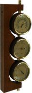 Fischer Instruments 7894-12 Walnut and Brass Weather Center with Temperature &amp; Humidity, Barometer