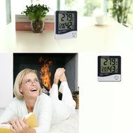 Toch Digital LCD Display Thermometer and Hygrometer with Clock, Calendar and Alarm Features N6