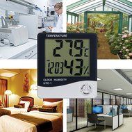 Toch Digital LCD Display Thermometer and Hygrometer with Clock, Calendar and Alarm Features N7