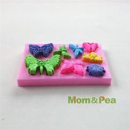 Mom&amp;pea 0534 Butterfly Ladybird Dragonfly Shaped Silicone Mould for Fondant Cake Sugar Paste Cake Decoration 3d... N2