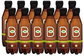 B-tea Kombucha Raw Organic Tea, Only 2g of Sugar, Probiotics &amp; Prebiotic, Kosher, Original, Green Tea, Lemon Balm... N7