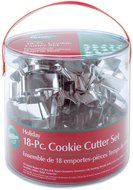 Wilton Holiday 18 pc Metal Cookie Cutter Set, 2308-1132