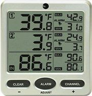 Ambient Weather WS-09 8-Channel Wireless Refrigerator / Freezer Thermometer Alarm Set N5