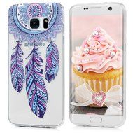Badalink Galaxy S7 Edge Case Clear Soft TPU Rubber Skin Bumper Case Shockproof Flexible Easy Grip Colorful Painting... N41