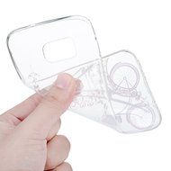 Badalink Galaxy S7 Edge Case Clear Soft TPU Rubber Skin Bumper Case Shockproof Flexible Easy Grip Colorful Painting... N44