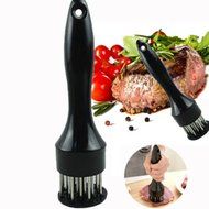 New Professional Meat Tenderizer with Stainless Steel Needle Prongs Kitchen Tool (Black)