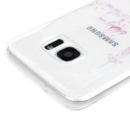 Badalink Galaxy S7 Edge Case Clear Soft TPU Rubber Skin Bumper Case Shockproof Flexible Easy Grip Colorful Painting... N48