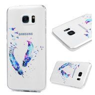 Badalink Galaxy S7 Edge Case Clear Soft TPU Rubber Skin Bumper Case Shockproof Flexible Easy Grip Colorful Painting... N49