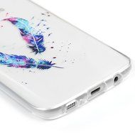 Badalink Galaxy S7 Edge Case Clear Soft TPU Rubber Skin Bumper Case Shockproof Flexible Easy Grip Colorful Painting... N51