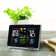 La Crosse Technology 308-1414B Wireless Atomic Digital Color Forecast Station with Alerts, Black