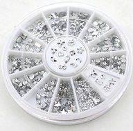 Transparent Diamante Rhinestone Crystal Nail Art Salon Stickers Decal Tips Glitters DIY Decorations