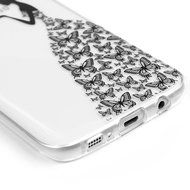 Badalink Galaxy S7 Edge Case Clear Soft TPU Rubber Skin Bumper Case Shockproof Flexible Easy Grip Colorful Painting... N66