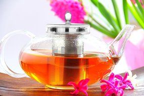 Teapot Set Flowering Tea Glass Teapot Gift Set Harmony 42 Oz / 1242 Ml with Stainless Steel Tea Warmer Alex Tea...