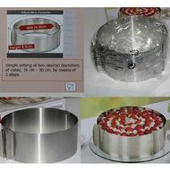Cake &amp; Cookie Cutters DIY Adjustable Rounded Mousse Ring Retractable Circle Ring Cake Mould N3