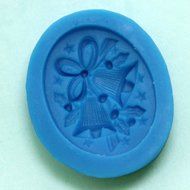 2pcs Silicone Mold Fondant Molds Christmas Cake Mould Mini(Christmas Gift/Bell) N3