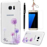 Badalink Galaxy S7 Edge Case Clear Soft TPU Rubber Skin Bumper Case Shockproof Flexible Easy Grip Colorful Painting... N75