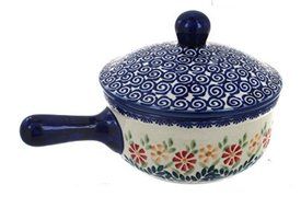 Polish Pottery Garden Bouquet Sauce Pot