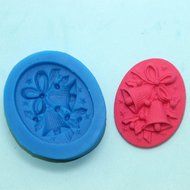2pcs Silicone Mold Fondant Molds Christmas Cake Mould Mini(Christmas Gift/Bell) N5