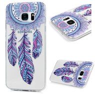 Badalink Galaxy S7 Edge Case Clear Soft TPU Rubber Skin Bumper Case Shockproof Flexible Easy Grip Colorful Painting... N81