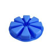 MIREN 8 Triangle Cavity Silicone Portion Cake Mold Scottish Scone &amp; Cornbread Pan Slices Pastry Pan Pizza Slices...