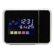 Projector Alarm Clock, Warmhoming 180 Degree Digital Weather Clock with Colorful Screen LED Backlight, Weather...