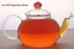 Teapot Set Flowering Tea Glass Teapot Gift Set Harmony 42 Oz / 1242 Ml with Stainless Steel Tea Warmer Alex Tea... N11
