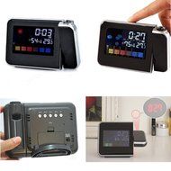 Projector Alarm Clock, Warmhoming 180 Degree Digital Weather Clock with Colorful Screen LED Backlight, Weather... N4