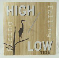 OldBleu Tide Clock - Blue Heron - Coastal Gift Nautical (B&amp;W) N2