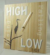 OldBleu Tide Clock - Blue Heron - Coastal Gift Nautical (B&amp;W) N3