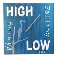 OldBleu Tide Clock - Blue Heron - Coastal Gift Nautical (B&amp;W) N4