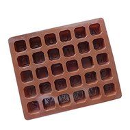 26 Letters DIY Handmade Chocolate Ice Lattice Silicone Cake Mold Pan 7"x5.9"x0.59" Color At Random N2