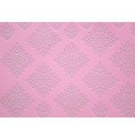 FOUR-C Cake Decorating Supplies Silicone Lace Mat Sugarcraft Mold Color Pink