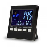 Youzee Indoor Temperature and Humidity Monitor Digital Alarm Clock Night Lighting LCD N2