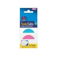 Avery NoteTabs Round Edge, 2 x 1.5 Inches, Neon Blue and Magenta, 20 per pack (16305) by Avery