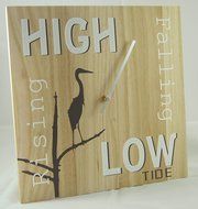 OldBleu Tide Clock - Blue Heron - Coastal Gift Nautical (B&amp;W) N7