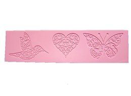 Longzang Butterfly Love Silicone Lace Fondant Mold Silicone molds Craft Mould DIY Cake Decorating HY1-179