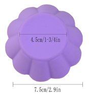 10pcs Silicone Flower Reusable Cupcake Jelly Candy Cookie Baking Mould Muffin Baking Cup
