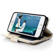 iPhone SE Case,iPhone 5S Case,iPhone 5 Case - Slim Fit Wallet Flip Embossed Totem PU Leather Case with Shock-Absorption... N4
