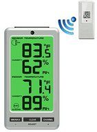 Ambient Weather WS-23-X2 Big Digit 8 Channel Wireless Thermo-Hygrometer with Two Remote Sensors N4
