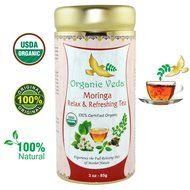 Organic Moringa Ginger Tea (Loose Leaf Tea). USDA Certified Organic. Rich in Antioxidants and Daily Needed Essential... N15