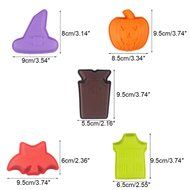 Mochiglory Non Stick Silicone Halloween Cake Budding Dessert Bread Irregular Baking Mold N2