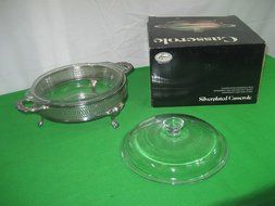 Vintage Leonard Silverplated Casserole Dish #551 Still in Original Box Never Used N5