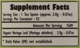 Organic Moringa Ginger Tea (Loose Leaf Tea). USDA Certified Organic. Rich in Antioxidants and Daily Needed Essential... N28